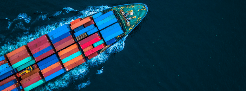 Cargo ship in the sea